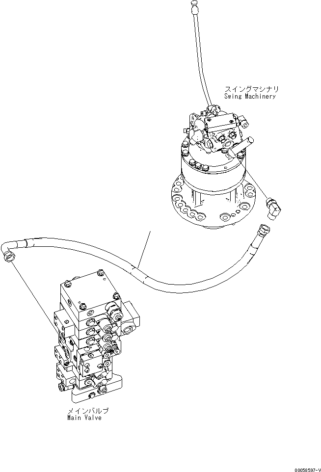 Excavators Komatsu / PC138USLC-8 S/N 20001-24509 (For North America)(pc138u4c) / SWING LINE(#20001-)(150270 : H1340-01A0)