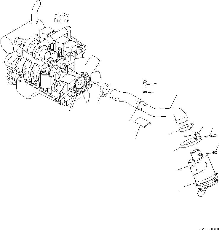 Excavators Komatsu / PC138US-2 S/N 1001-UP(pc138usr) / AIR CLEANER(#3201-)(030040 : B0200-01A0A)