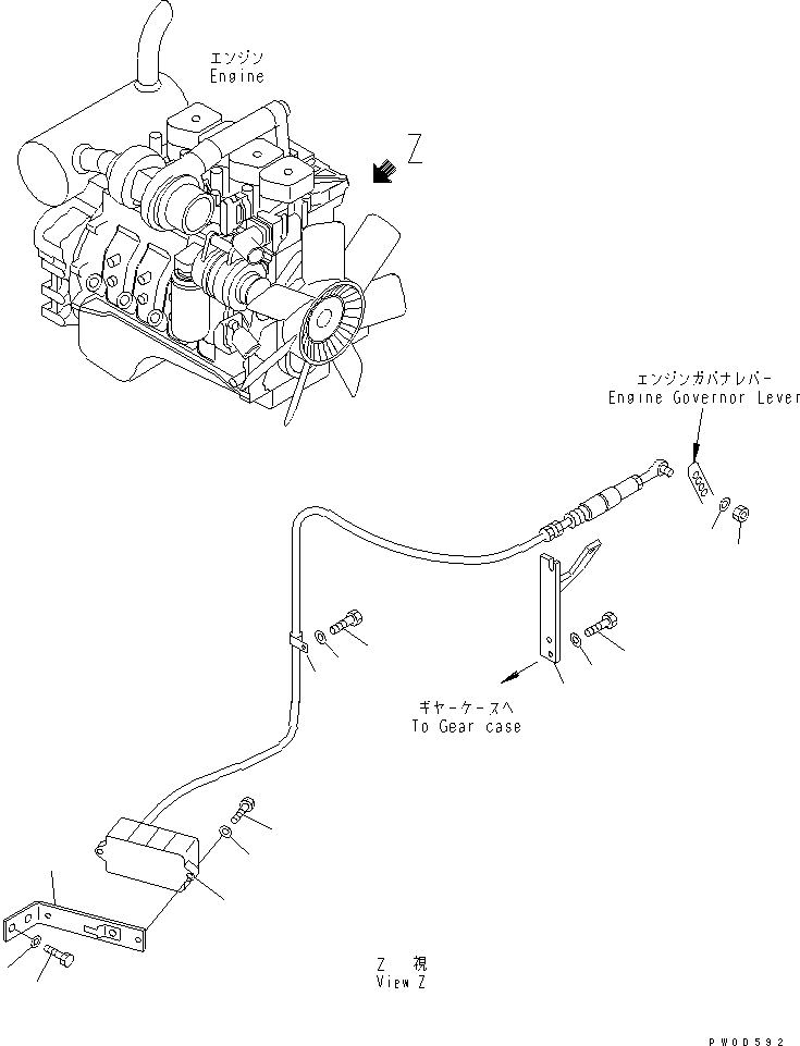 Excavators Komatsu / PC138US-2 S/N 1001-UP(pc138usr) / FUEL CONTROL (AUTO DECEL)(#2601-)(030080 : B0400-01A0A)