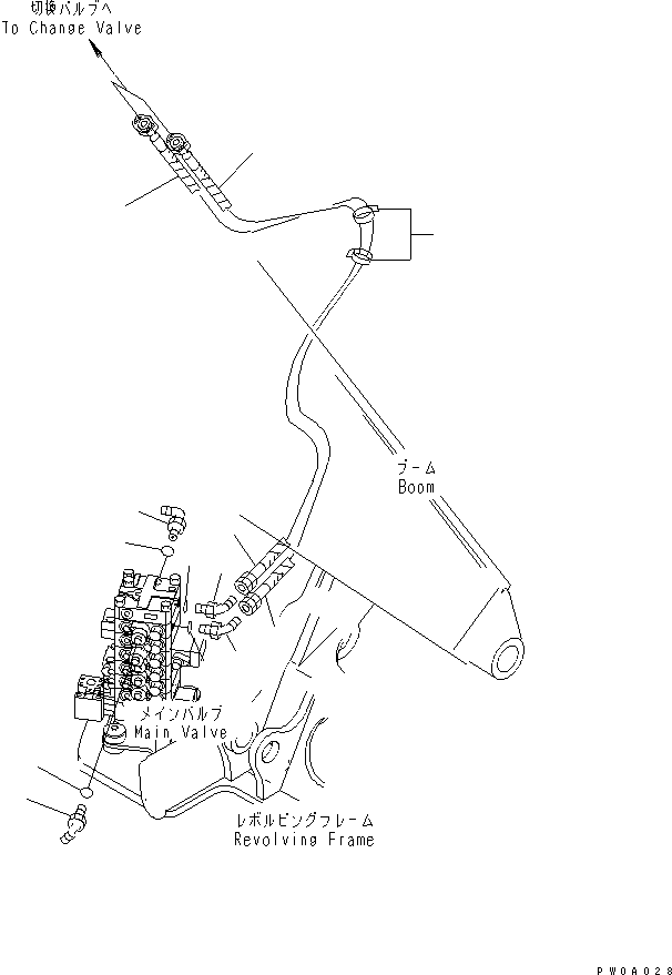 Excavators Komatsu / PC138US-2 S/N 1001-UP(pc138usr) / ATTACHMENT LINE (WITHOUT SELECTOR VALVE)(#1001-2600)(150490 : H1270-01A2)