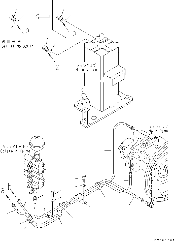 Excavators Komatsu / PC138US-2 S/N 1001-UP(pc138usr) / L.S. LINE (FOR 8-VALVE)(150520 : H1810-01A1)