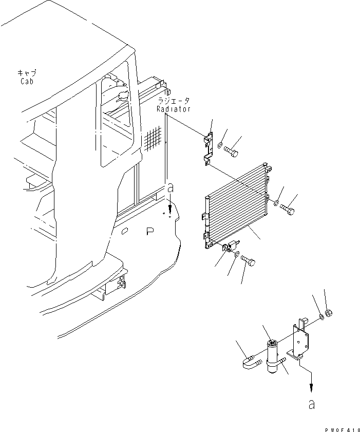Excavators Komatsu / PC138US-2 S/N 1001-UP(pc138usr) / AIR CONDITIONER (CONDENSER)(#2601-)(210810 : K0700-02A0B)