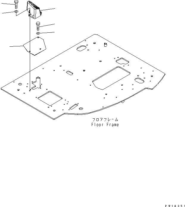 Excavators Komatsu / PC138US-2 S/N 1001-UP(pc138usr) / FLOOR FRAME (FOOT REST) (R.H.)(#2601-)(210990 : K1110-04A0A)