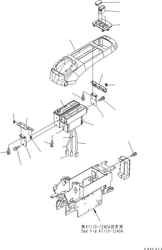 Excavators Komatsu / PC138US-2 S/N 1001-UP(pc138usr) / FLOOR FRAME (CONSOLE) (UPPER) (L.H.) (FOR SLIDE WINDOW)(211210 : K1110-11A6)