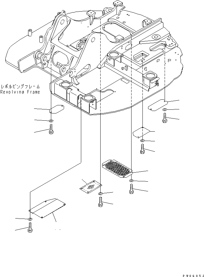 Excavators Komatsu / PC138US-2 S/N 1001-UP(pc138usr) / UNDER COVER (BLUE)(#3201-)(240810 : M1810-01A0A)