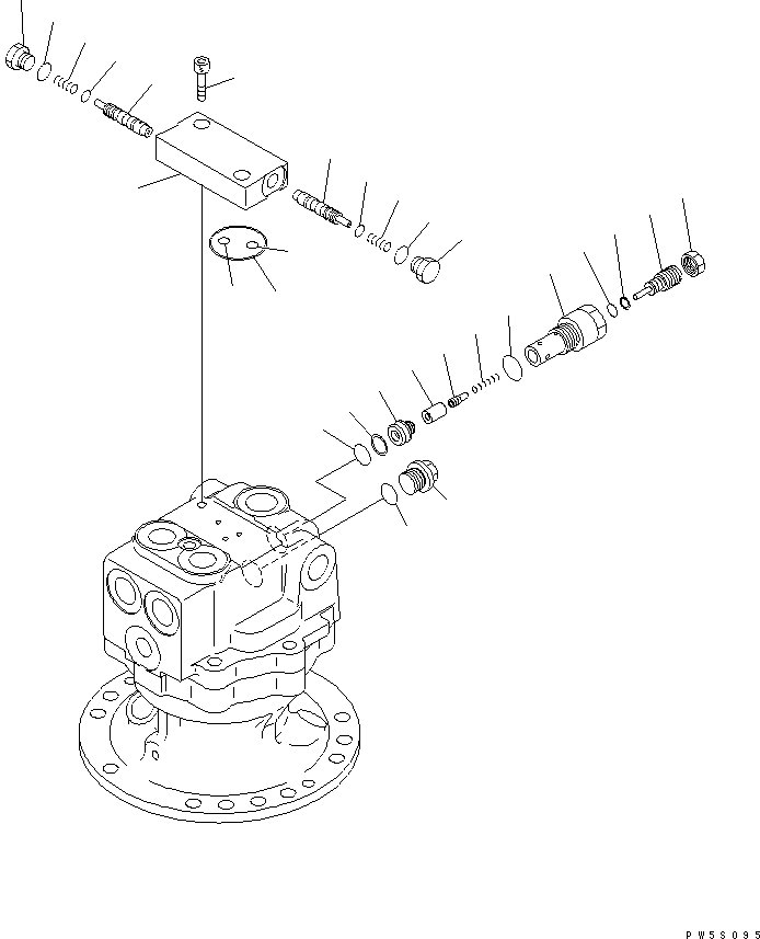 Excavators Komatsu / PC138US-2 S/N 1001-UP(pc138usr) / SWING MOTOR (2/2)(480260 : Y1640-02A0)