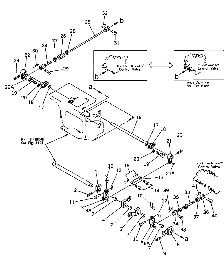 Komatsu parts book diagram for PC15-2 S/N 2001-UP (6-Way Control): SWING AND ARM CONTROL LINKAGE (FOR JAPAN) (FOR ASIA)