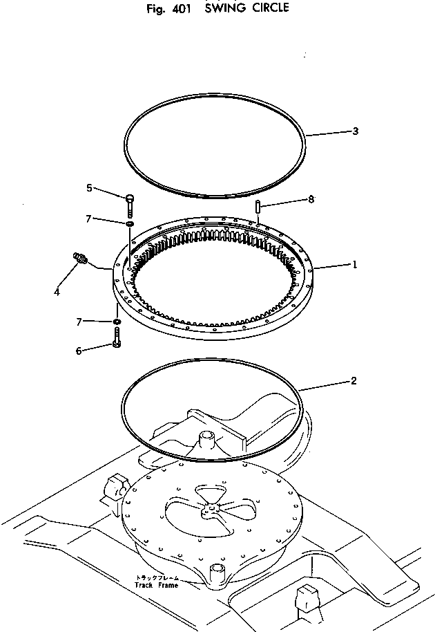 Excavators Komatsu / PC150-1 S/N 1001-UP(pc150-1r) / SWING CIRCLE(120010 : 401)