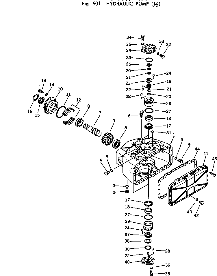 Excavators Komatsu / PC150-1 S/N 1001-UP(pc150-1r) / HYDRAULIC PUMP (1/2)(180010 : 601)