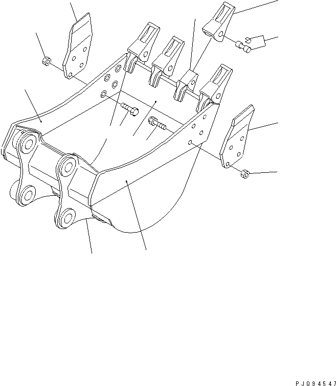 Excavators Komatsu / PC150-1 S/N 1001-UP(pc150-1r) / TRENCHING BUCKET ? 0.5M3 ? WIDTH 900MM(240030 : 812)