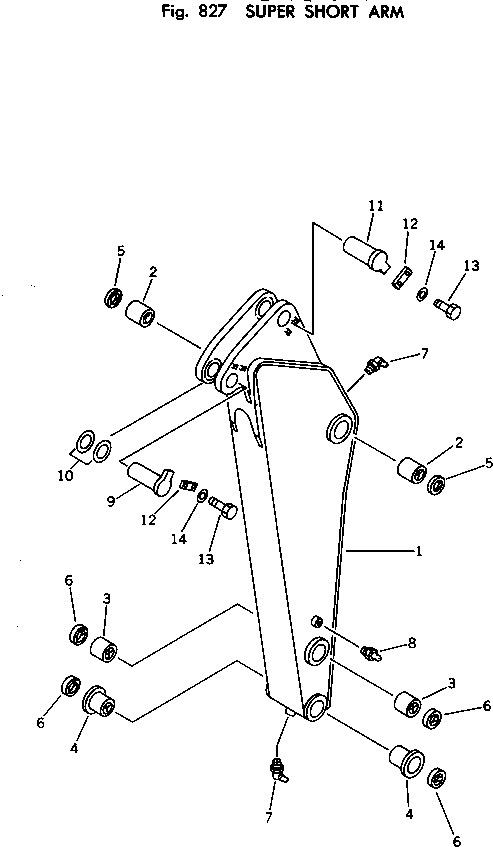 Excavators Komatsu / PC150-1 S/N 1001-UP(pc150-1r) / SUPER SHORT ARM(240100 : 827)