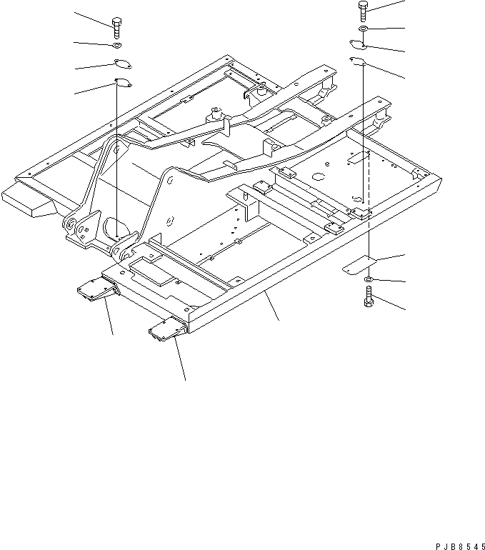 Komatsu parts book diagram for PC150-5 S/N 6001-UP: REVOLVING FRAME (WITH F.O.P.S.)(#7690-)