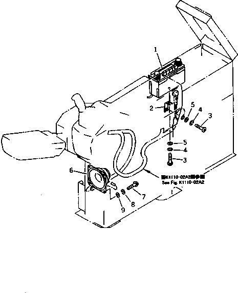 Komatsu parts book diagram for PC150-5 S/N 6001-UP: AM RADIO AND SPEAKER (FOR WRIST CONTROL) (EXCEPT JAPAN)(#6899-)