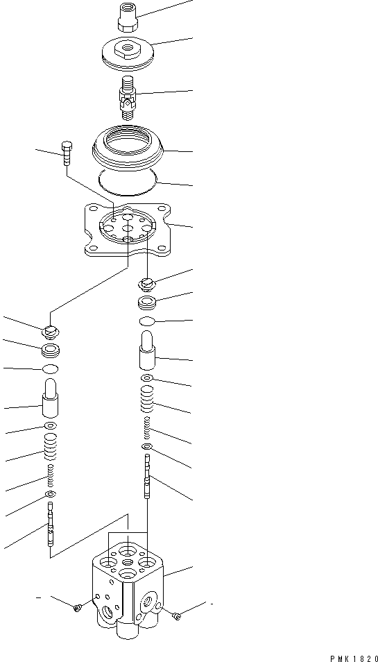 Komatsu parts book diagram for PC150-5 S/N 6001-UP: PPC VALVE (FOR WORK EQUIPMENT) (WRIST CONTROL)(#6504-)