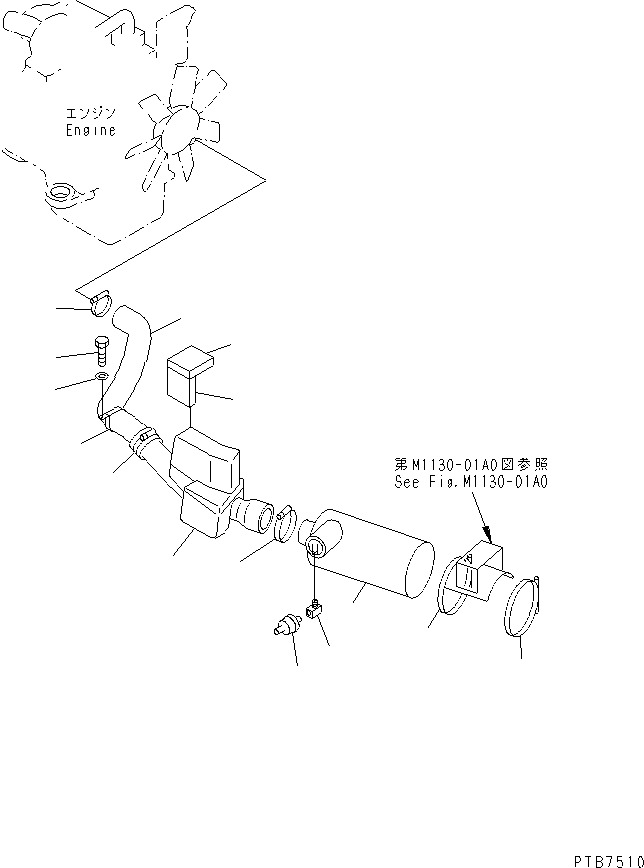 Komatsu parts book diagram for PC150LGP-6K S/N K35001-UP: AIR CLEANER (DOUBLE ELEMENT)