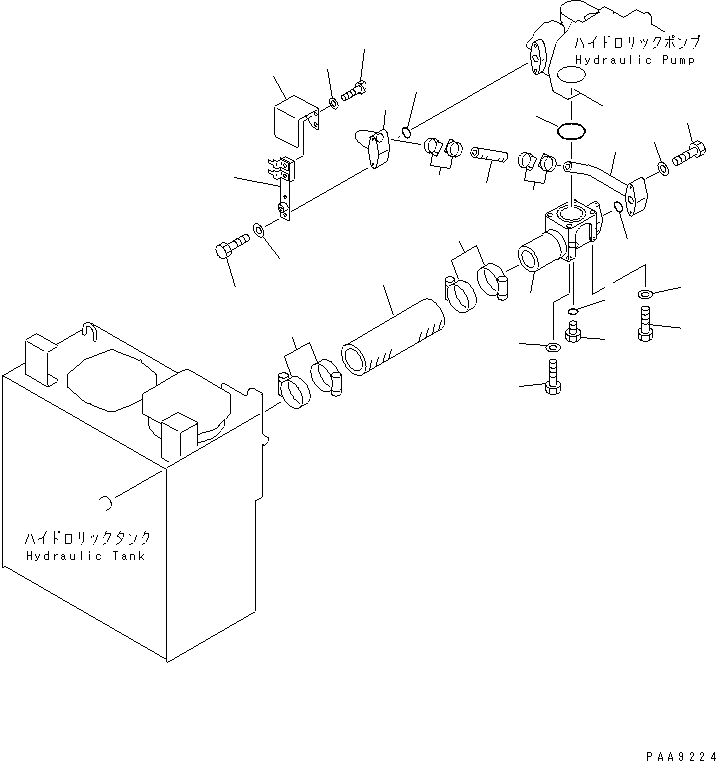 Komatsu parts book diagram for PC150LGP-6K S/N K35001-UP: PUMP SUCTION