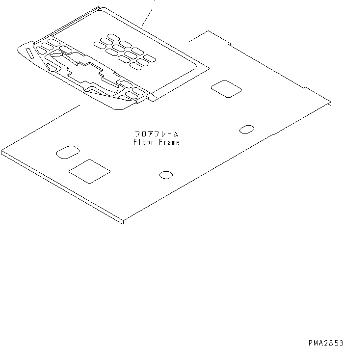 Komatsu parts book diagram for PC150LGP-6K S/N K35001-UP: FLOOR MAT (FMVSS SPEC.)