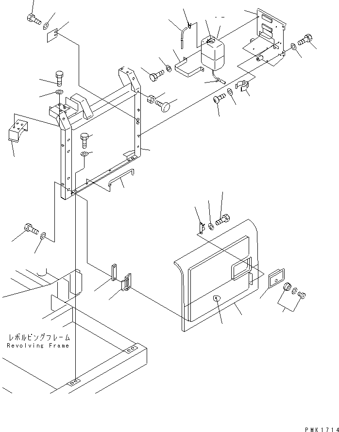 Komatsu parts book diagram for PC150LGP-6K S/N K35001-UP: DOOR L.H.