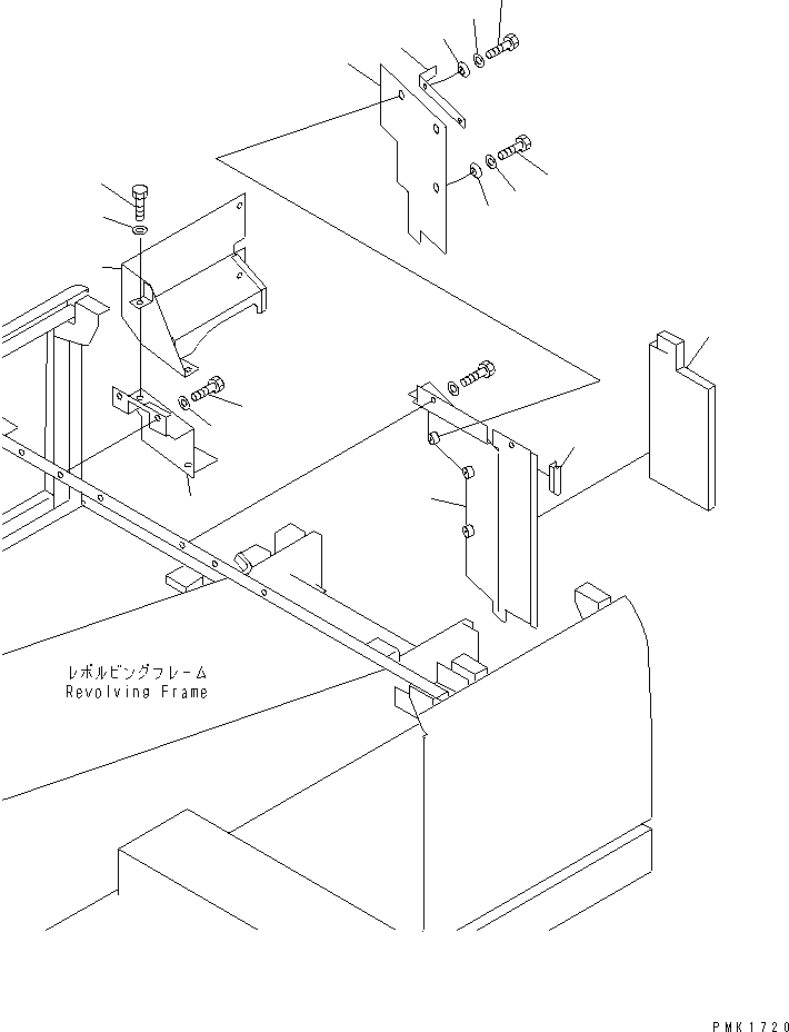 Komatsu parts book diagram for PC150LGP-6K S/N K35001-UP: PARTITION (COVER R.H.) (WITH ATTACHIMENT FILTER)