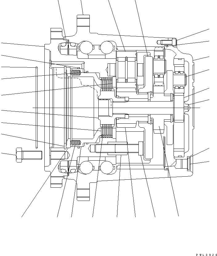 Komatsu parts book diagram for PC150LGP-6K S/N K35001-UP: FINAL DRIVE (INNER PARTS)