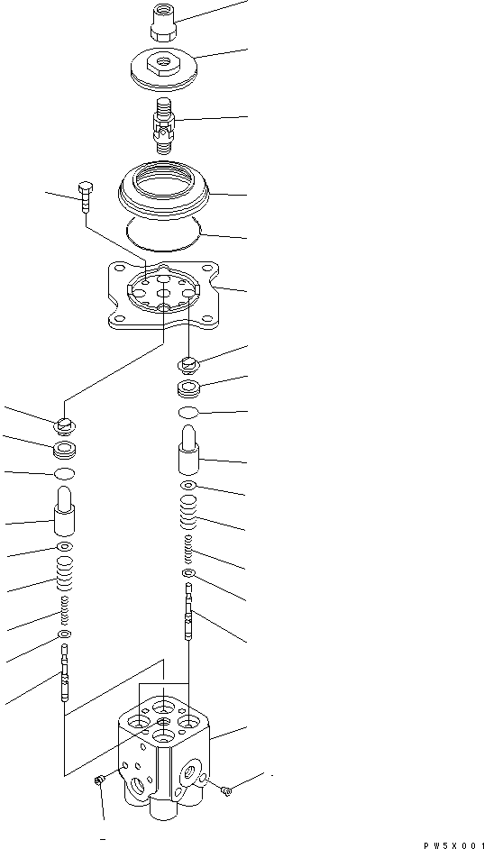 Komatsu parts book diagram for PC150LGP-6K S/N K35001-UP: PPC VALVE (FOR WORK EQUIPMENT)