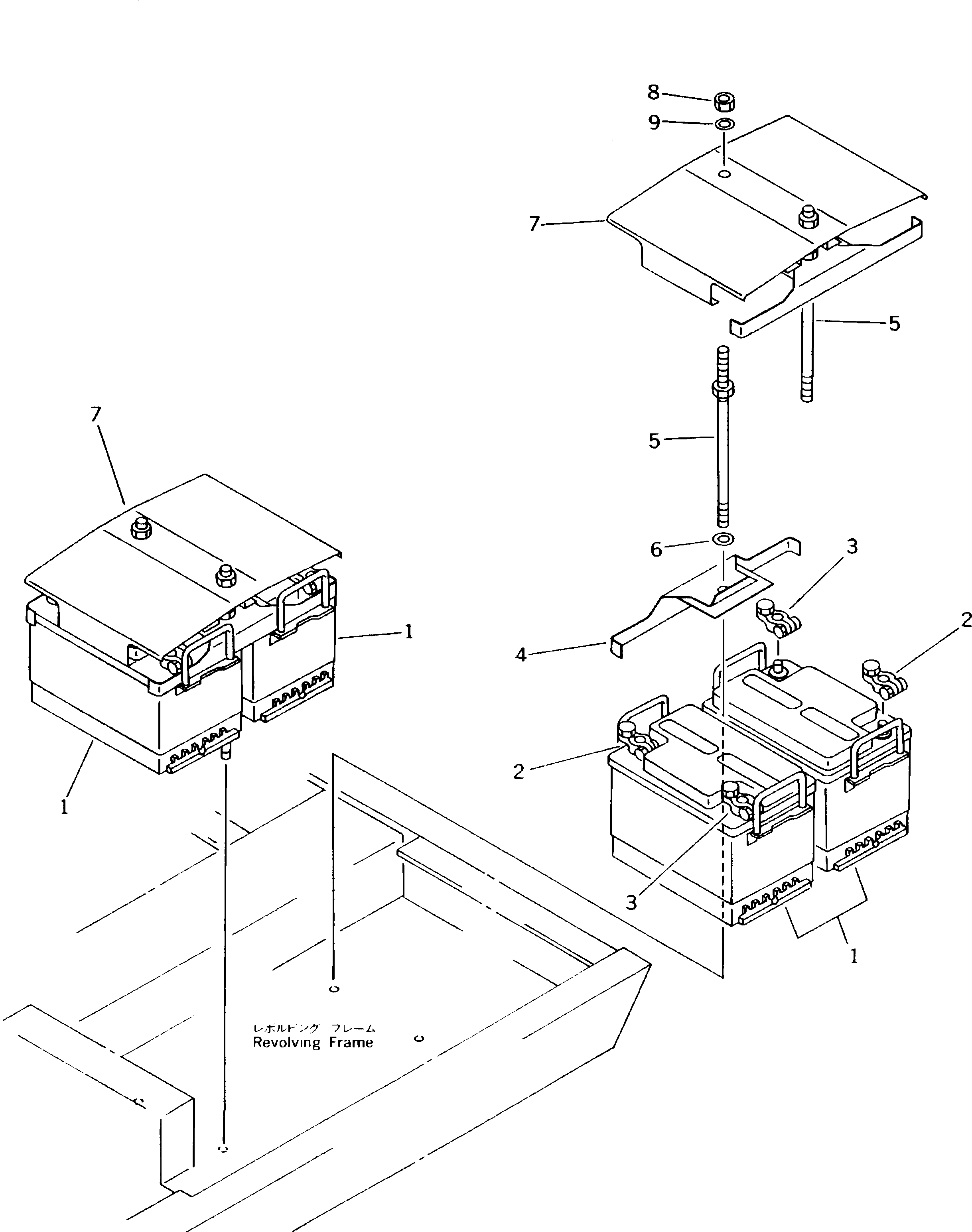 Excavators Komatsu / PC150NHD-5K S/N K20001-UP(pc150nhu) / ADDITIONAL BATTERY(030160 : 1402)
