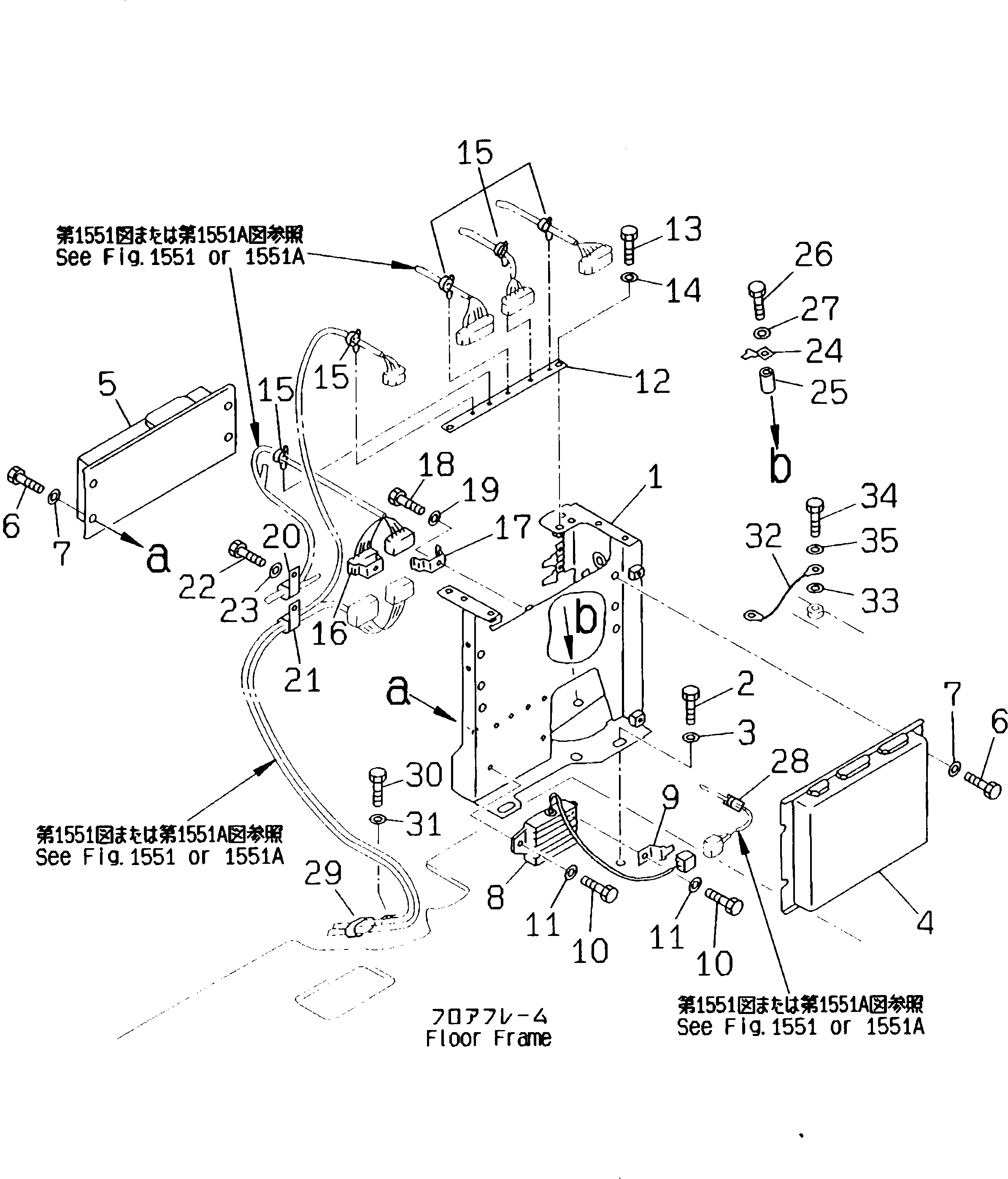 Excavators Komatsu / PC150NHD-5K S/N K20001-UP(pc150nhu) / ELECTRICAL SYSTEM (CONTROLLER BRACKET SIDE)(030340 : 1555)