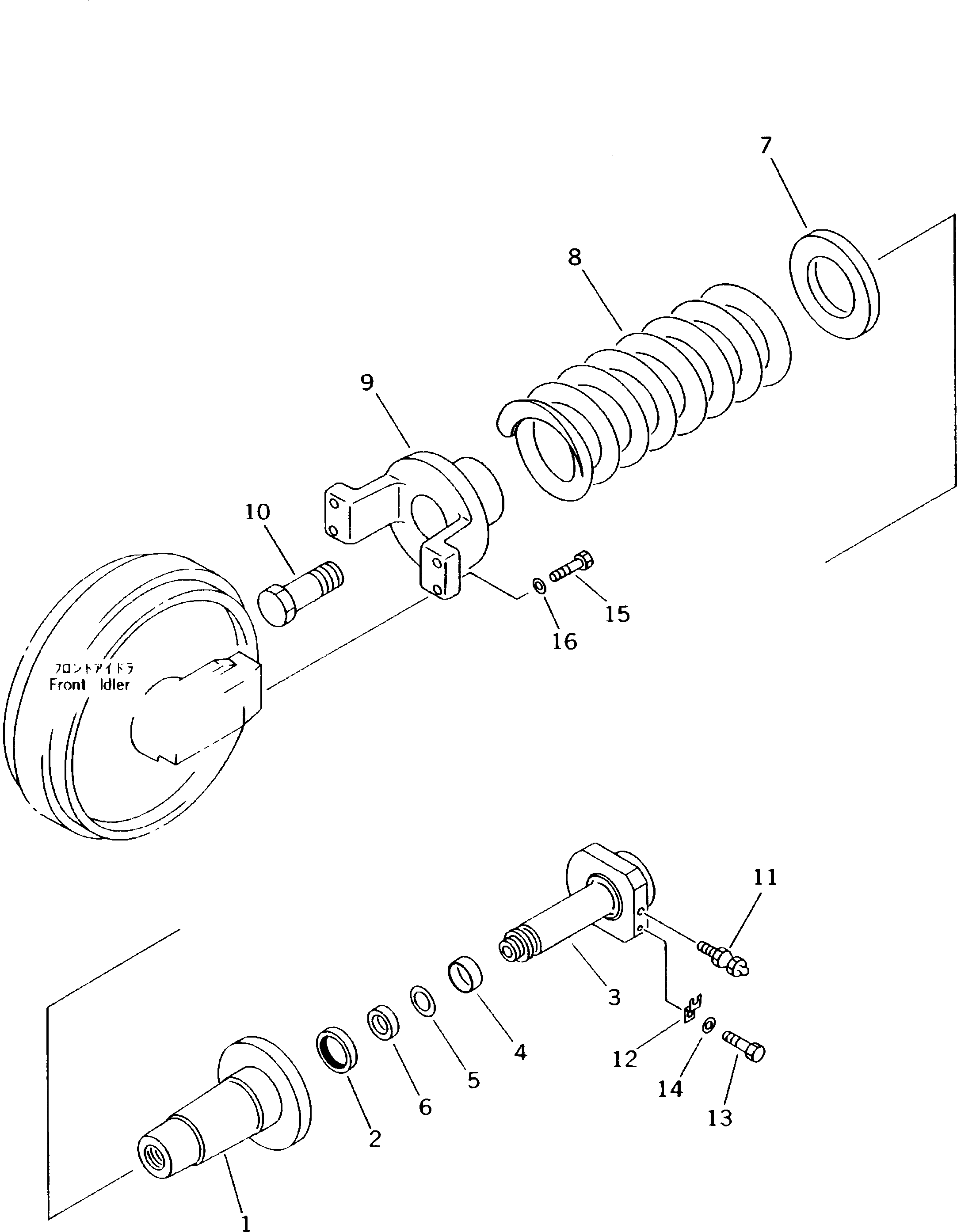 Excavators Komatsu / PC150NHD-5K S/N K20001-UP(pc150nhu) / IDLER CUSHION(090070 : 3221)