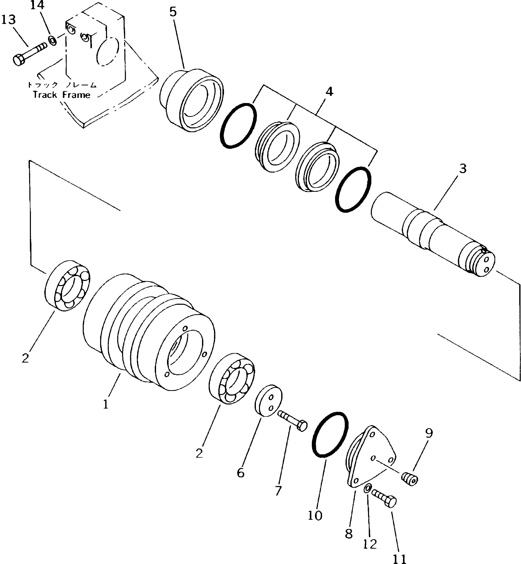 Excavators Komatsu / PC150NHD-5K S/N K20001-UP(pc150nhu) / CARRIER ROLLER(090090 : 3341)