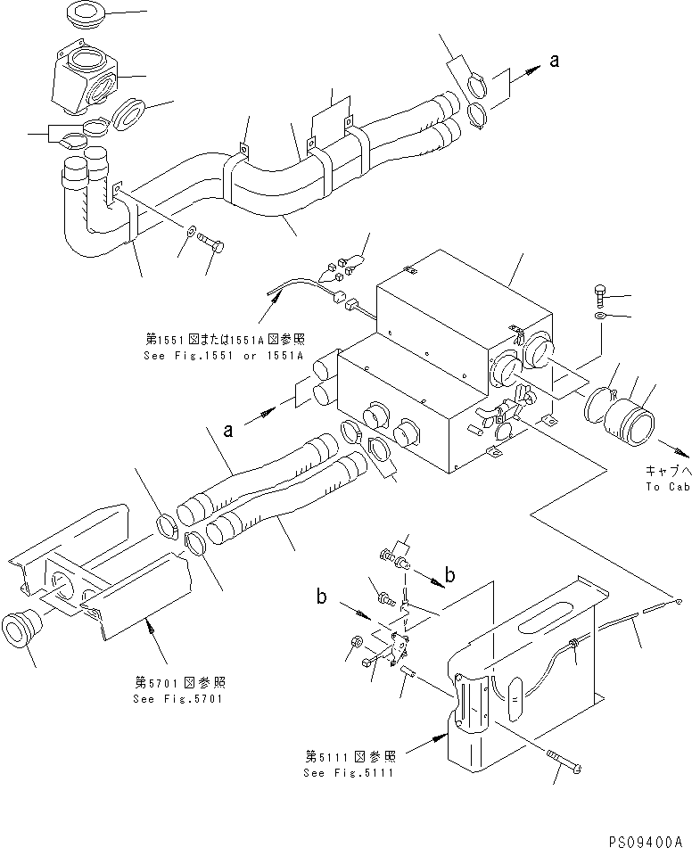 Excavators Komatsu / PC150NHD-5K S/N K20001-UP(pc150nhu) / HEATER PIPING (AIR) (LARGE CAPACITY)(150370 : 5812)
