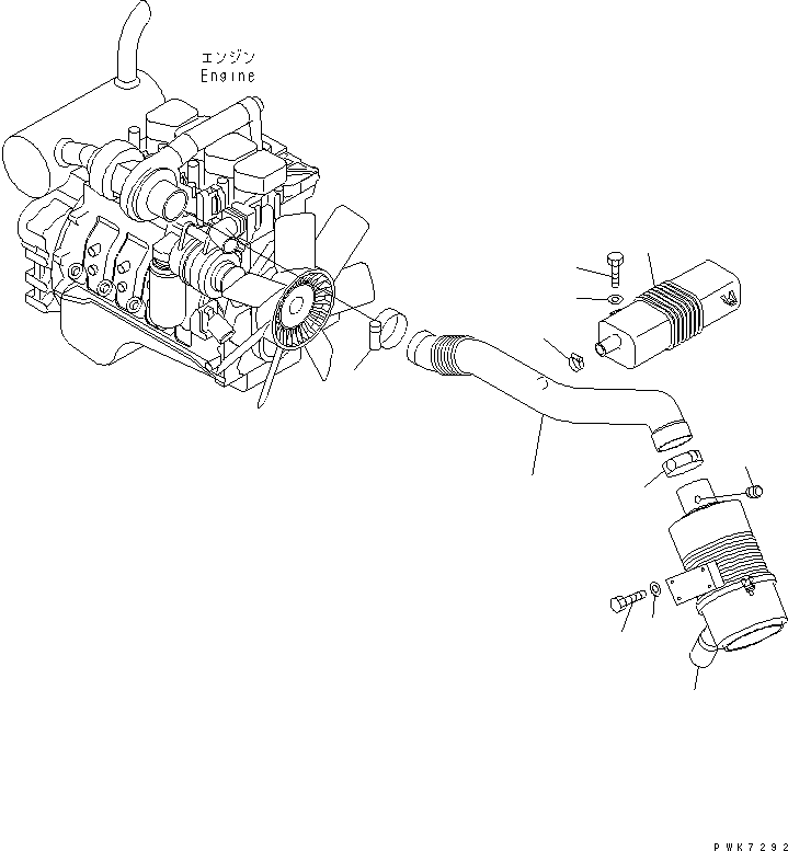 Excavators Komatsu / PC158USLC-2 S/N 10001-UP (Overseas Version)(pc158u0c) / AIR CLEANER(030040 : B0200-01A0)