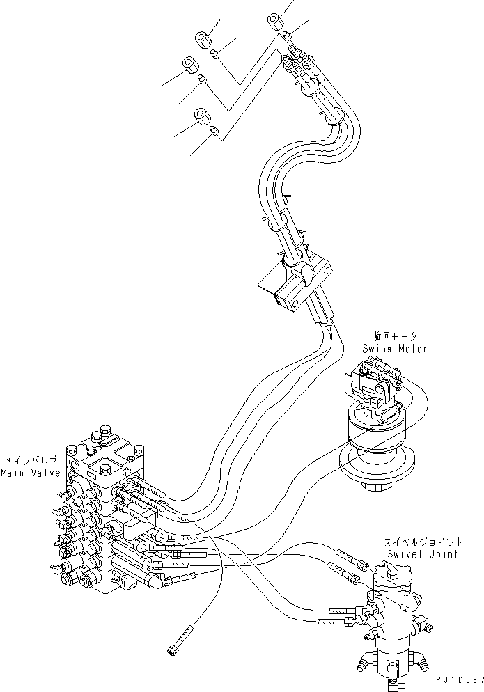 Excavators Komatsu / PC158US-2 S/N 10001-UP (Overseas Version)(pc158usc) / BLIND PARTS (ARM & BUCKET LINE)(420040 : W9950-02A1)