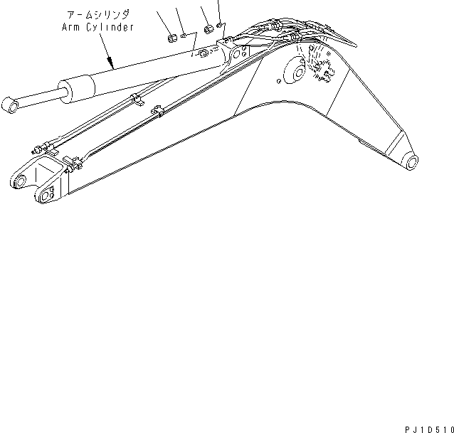 Excavators Komatsu / PC158US-2 S/N 10001-UP (Overseas Version)(pc158usc) / BLIND PARTS (ARM CYLINDER)(420070 : W9950-05A0)
