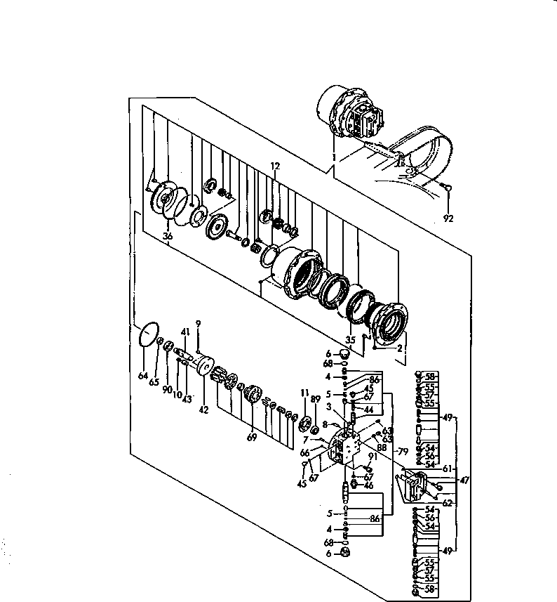 Excavators Komatsu / PC15FR-1 S/N 10001-UP(pc15fr-r) / TRAVEL MOTOR(150060 : 6301-31)