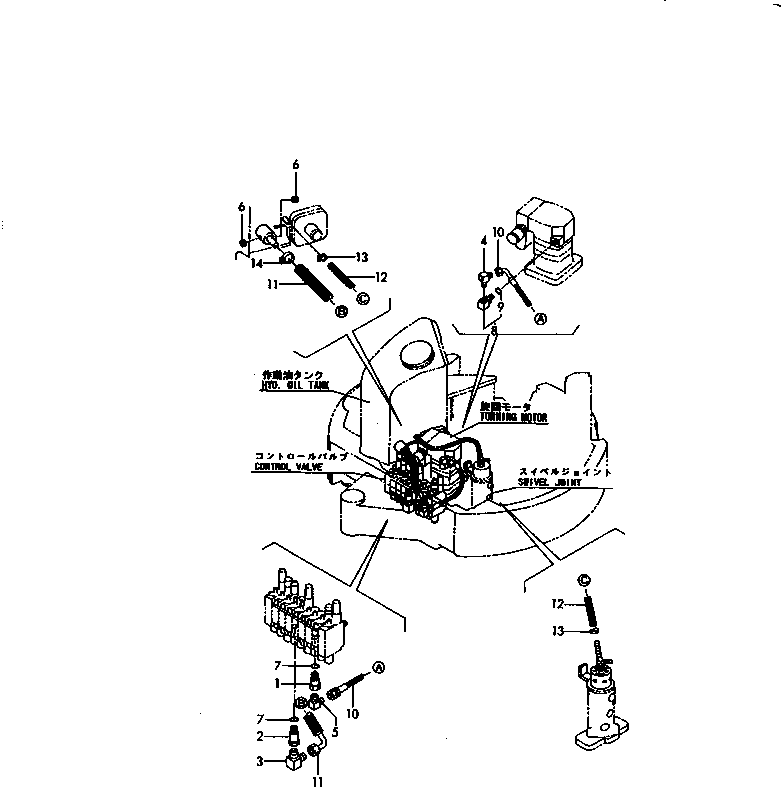 Excavators Komatsu / PC15FR-1 S/N 10001-UP(pc15fr-r) / HYDRAULIC PIPING (RETURN)(150110 : 6505-40)