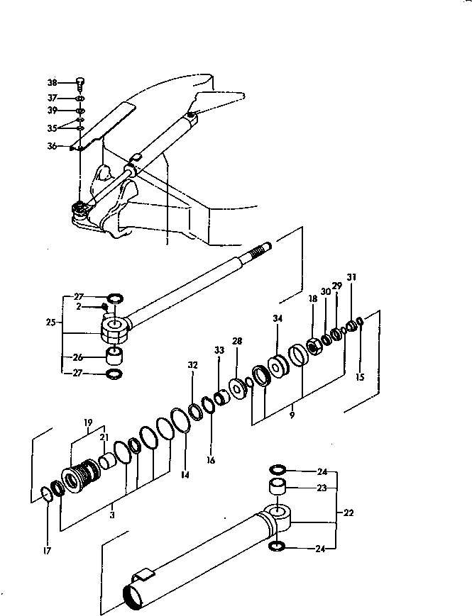Excavators Komatsu / PC15FR-1 S/N 10001-UP(pc15fr-r) / SWING CYLINDER(180030 : 7051-29)