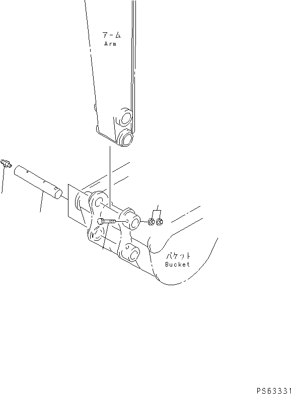 Excavators Komatsu / PC15FR-1 S/N 10001-UP(pc15fr-r) / BUCKET PIN(180100 : 7451)