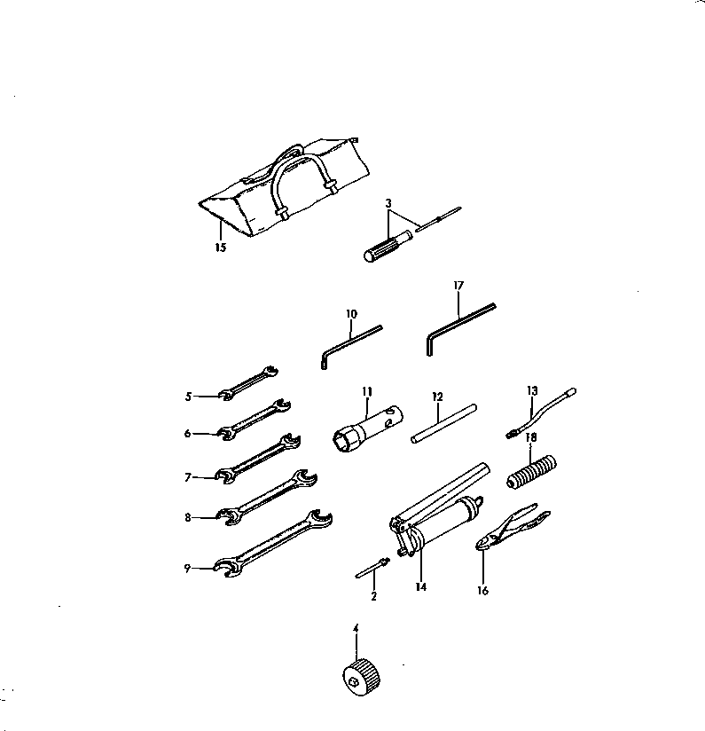 Excavators Komatsu / PC15FR-1 S/N 10001-UP(pc15fr-r) / TOOL(210020 : 9901-2)