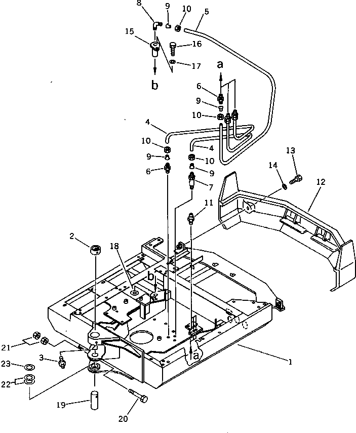 Komatsu parts book diagram for PC15T-2 S/N 2001-UP: REVOLVING FRAME