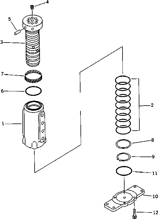 Komatsu parts book diagram for PC15T-2 S/N 2001-UP: SWIVEL JOINT (FOR TILT BLADE)