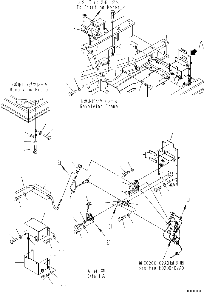 Komatsu parts book diagram for PC160LC-7K-KA S/N K40001-UP: WIRING (STARTING HARNESS)