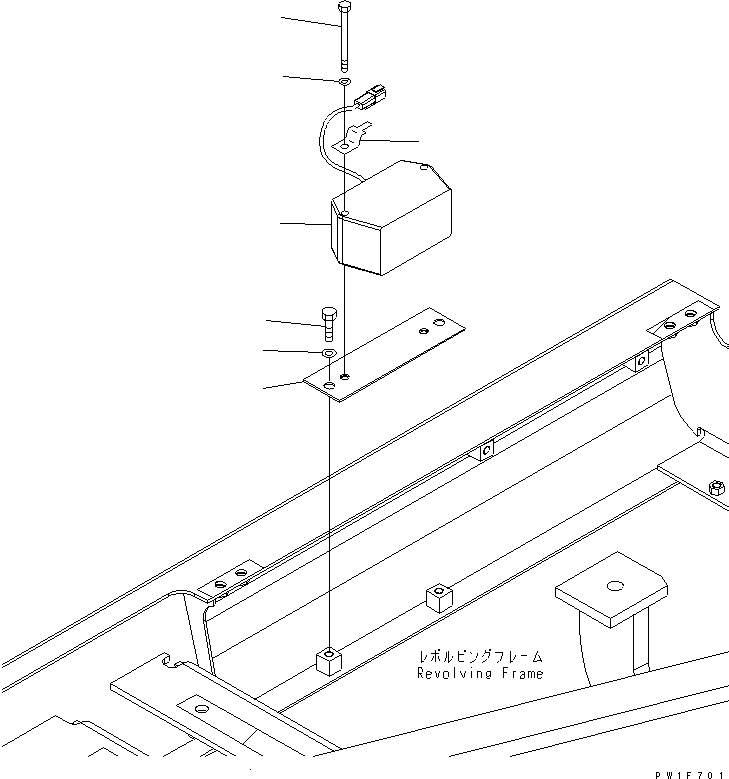 Komatsu parts book diagram for PC160LC-7K-KA S/N K40001-UP: TRAVEL ALARM