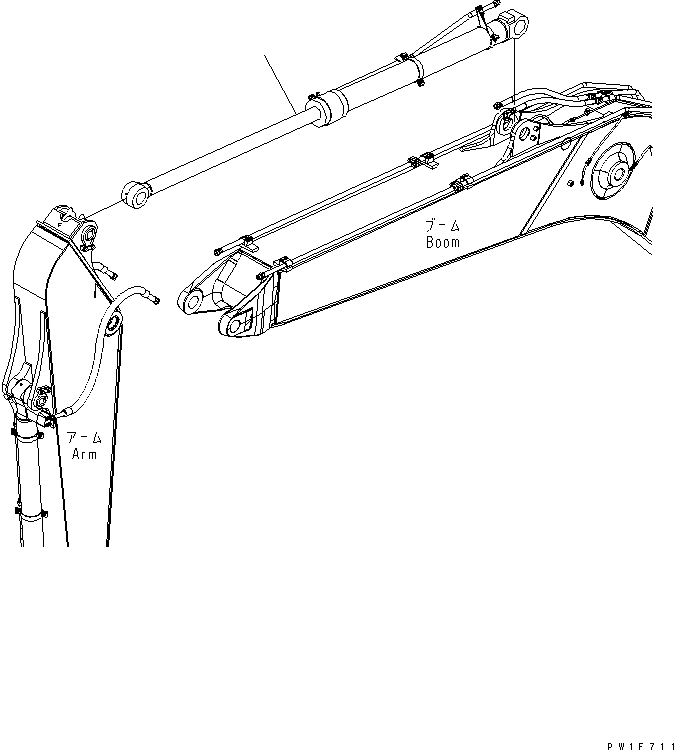 Komatsu parts book diagram for PC160LC-7K-KA S/N K40001-UP: ARM CYLINDER