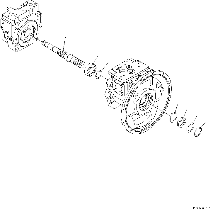 Komatsu parts book diagram for PC160LC-7K-KA S/N K40001-UP: MAIN PUMP (4/9)