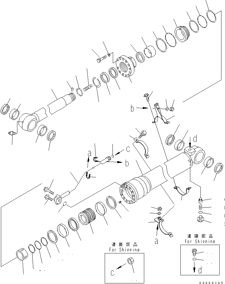 Komatsu parts book diagram for PC160LC-7K-KA S/N K40001-UP: ARM CYLINDER