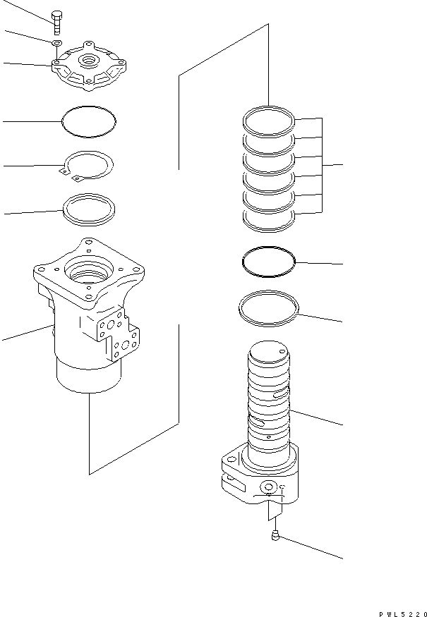 Komatsu parts book diagram for PC160LC-7K-KA S/N K40001-UP: SWIVEL JOINT