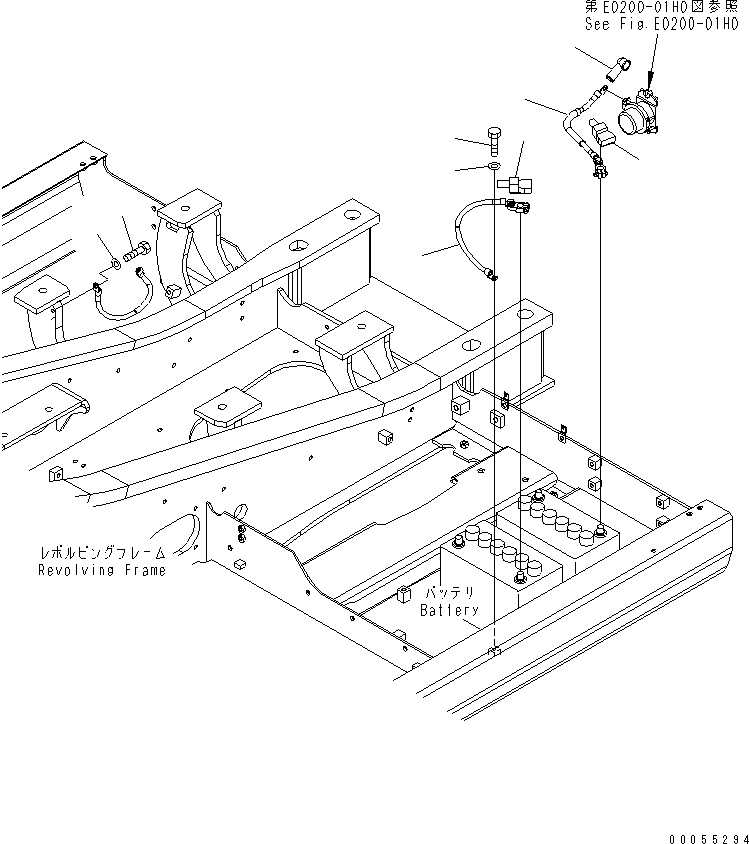 Komatsu parts book diagram for PC160LC-7E0 S/N 20001-UP (TIER 3): WIRING (BATTERY HARNESS)