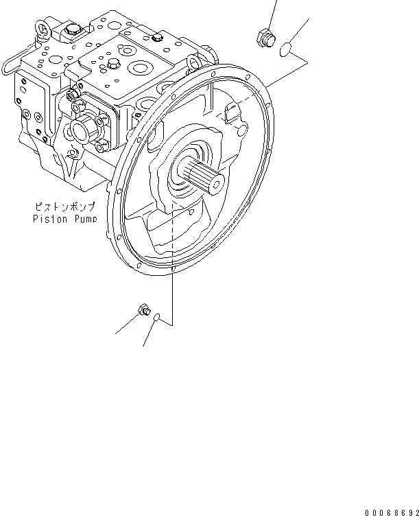 Komatsu parts book diagram for PC160LC-7E0 S/N 20001-UP (TIER 3): MAIN PUMP (CONNECTING PARTS)
