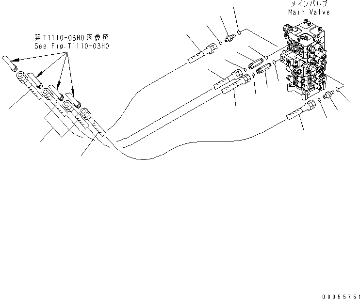 Komatsu parts book diagram for PC160LC-7E0 S/N 20001-UP (TIER 3): ARM AND BUCKET LINE