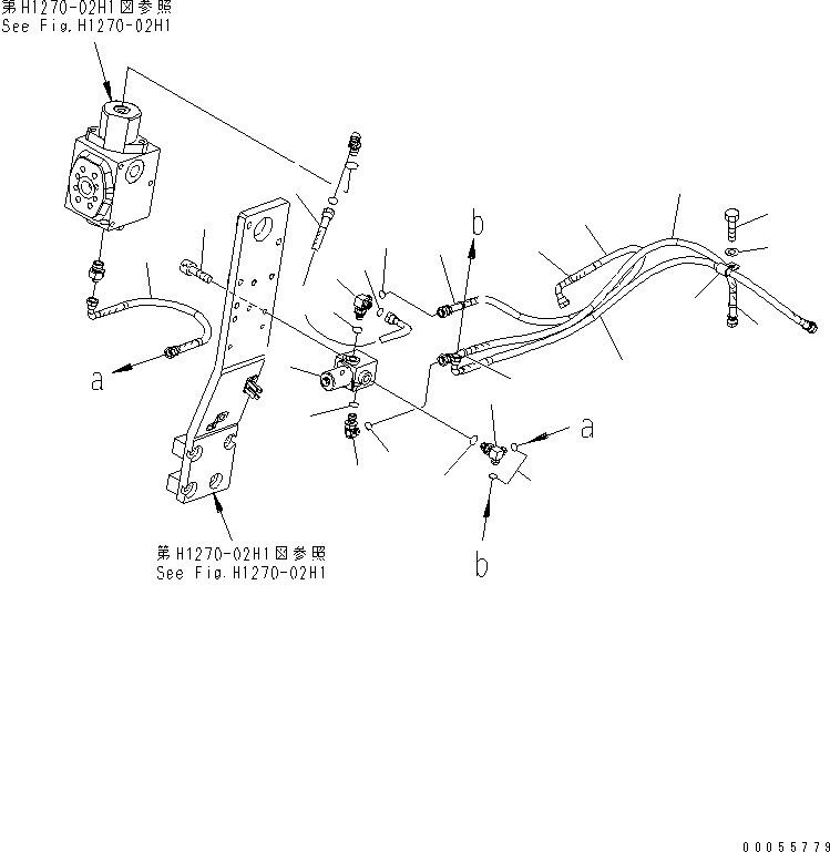 Komatsu parts book diagram for PC160LC-7E0 S/N 20001-UP (TIER 3): ATTACHMENT LINE (1 ACTUATOR) (SOLENOID VALVE)